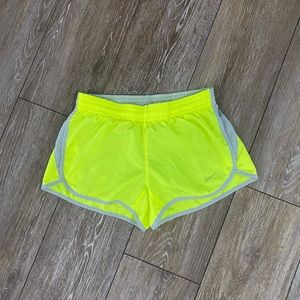 Nike 2 in 1 running shorts womens neon